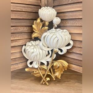 Vintage 1962 Homco Peonies Wall Hanging # B4460